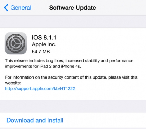 Apple phát hành iOS 8.1.1 và OS X 10.10.1