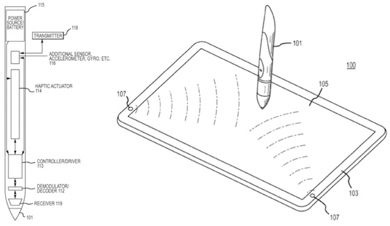 Thiết kế của bút cảm ứng đặc chế dành riêng cho iPad đã được Apple đăng ký bản quyền năm 2010.