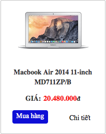 Macbook Air 11-inch MD711ZP/B (2014)