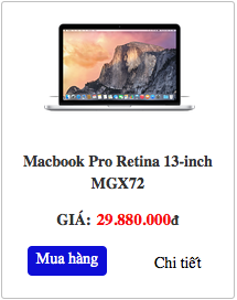 Macbook Pro Retina 2014 - MGX72