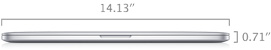 kích thước Macbook Pro Retina 15-inch MGXA2